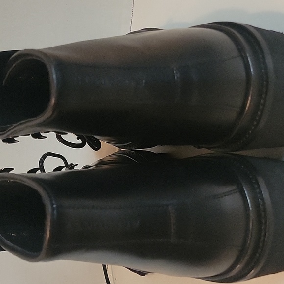 NEW ALL SAINTS Size US 11 / EU 44 Black Isaac Leather Lug Sole Combat Boots - Picture 6 of 11